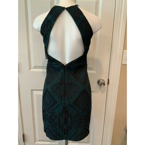 Parker Juniper Green Jaden Sheath Dress W/ Black Geometric Pattern, Size M, NWT! - Picture 5 of 8